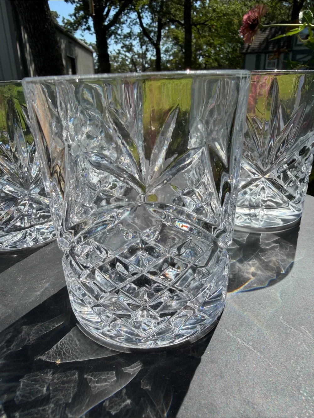 Godinger Dublin Crystal Double Old Fashioned WhiskeyGlasses - Set of 4